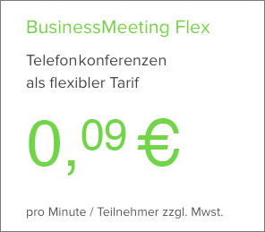Telefonkonferenz-Webseite Flex-Tarif buchen